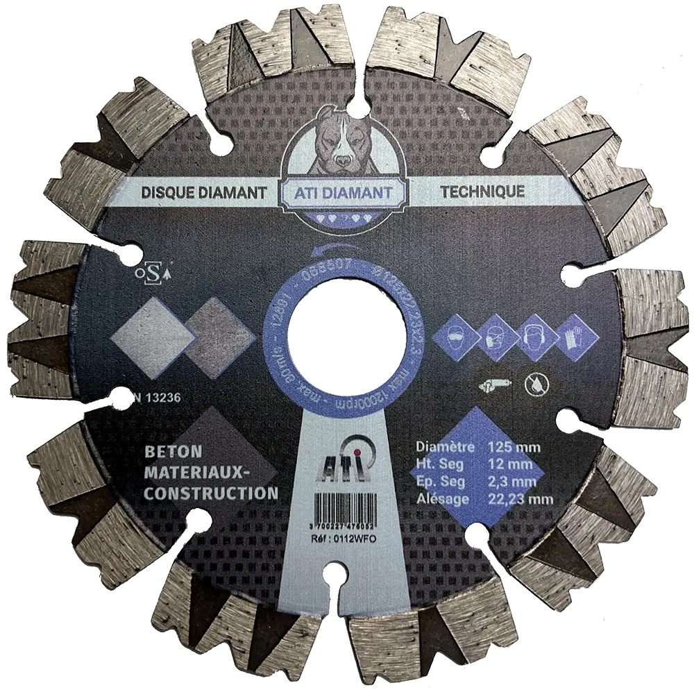 Disque béton matériaux construction WFO TECHNIQUE