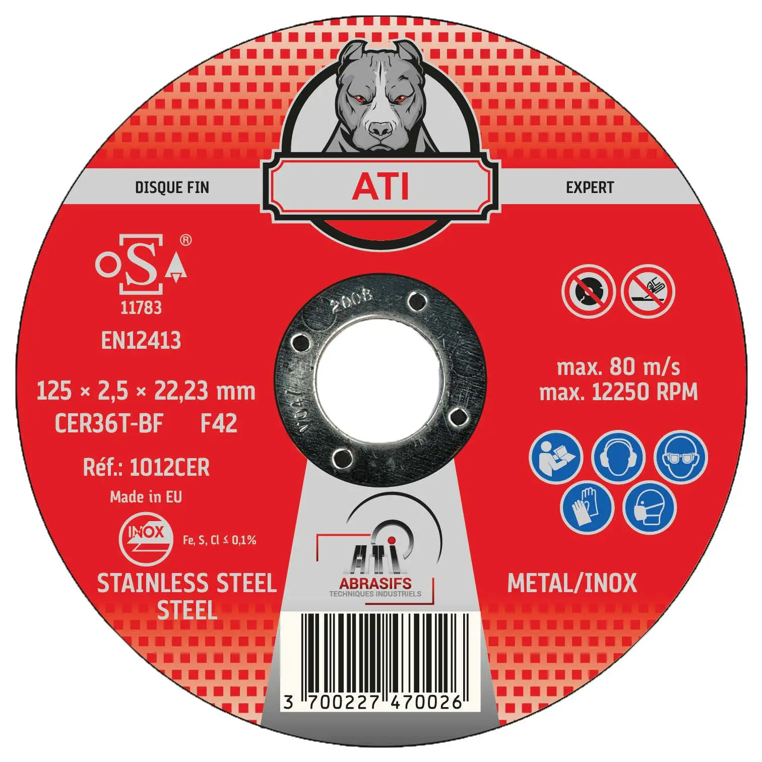 Disque à tronçonner céramique EXPERT INOX/MÉTAL