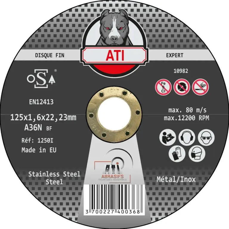 Disque fin A.T.I Expert Inox/Métal 1250I Ø125 × 1,6 × 22