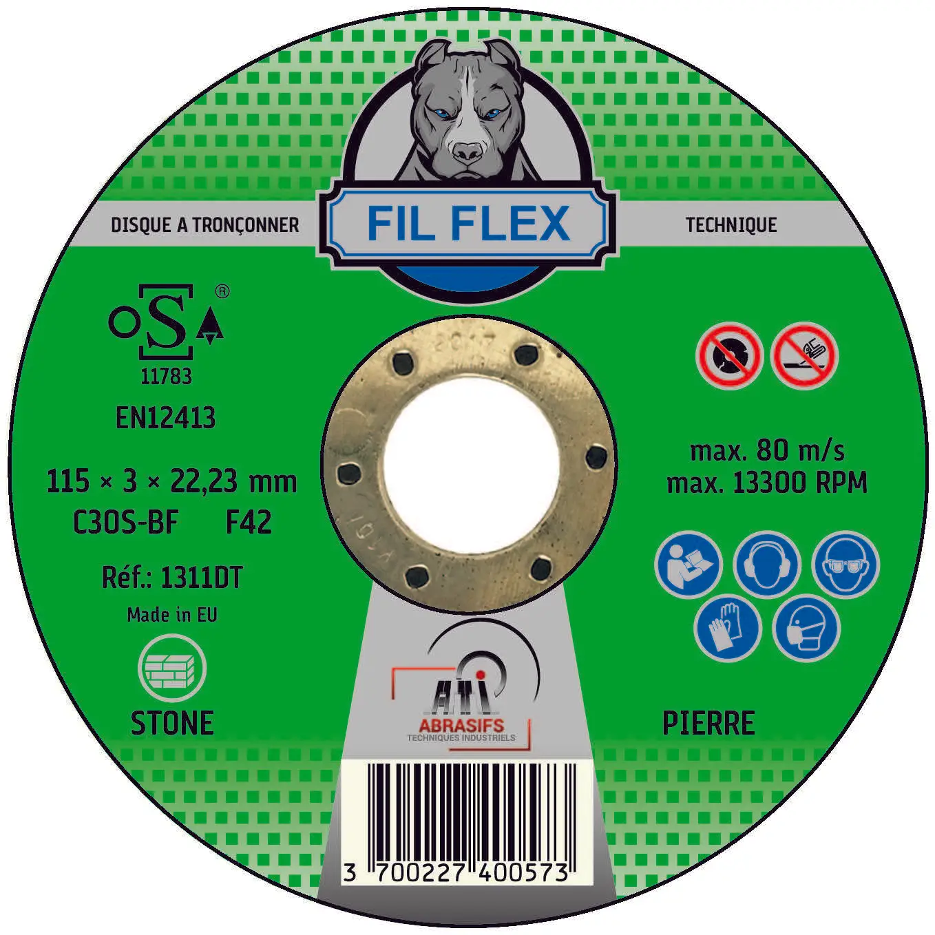 Disque à tronçonner TECHNIQUE PIERRE FIL FLEX